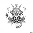 jester tattoo design idea