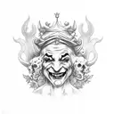 jester tattoo design idea