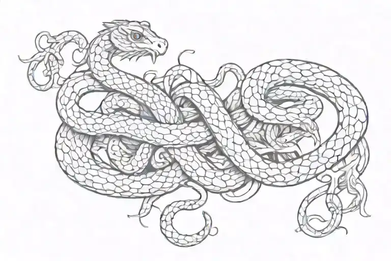 tramp stamp with snakes included  tattoo design idea