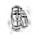 moai tattoo design idea