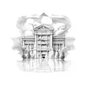 Celestial Library tattoo design idea