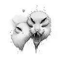  the love of opposite elements in a new chapter tattoo design idea