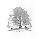birch tree tattoo design idea