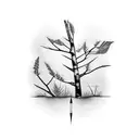 birch tree tattoo design idea