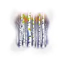 birch tree tattoo design idea