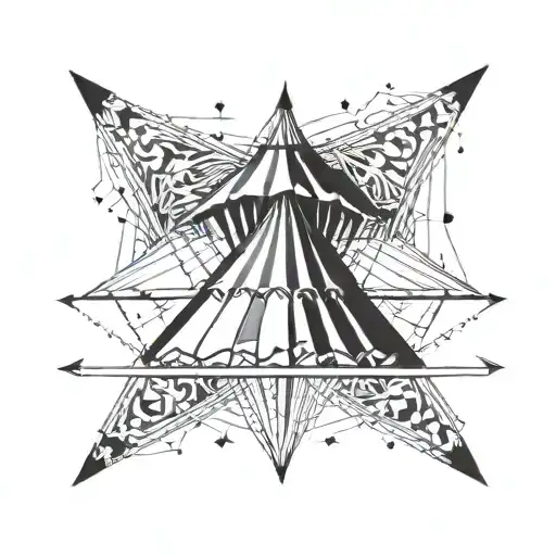 Circus tent tattoo design idea
