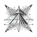 Circus tent tattoo design idea