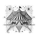 Circus tent tattoo design idea