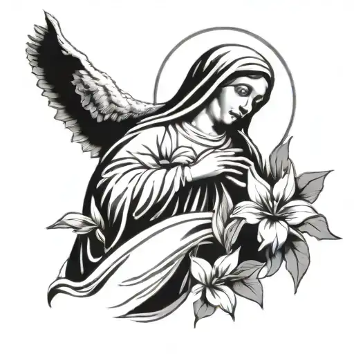 virgin mary tattoo design idea