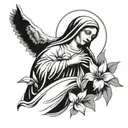 virgin mary tattoo design idea