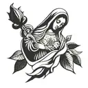 virgin mary tattoo design idea