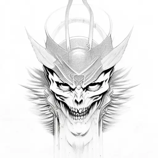 angels vs demons tattoo design idea