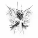 angels vs demons tattoo design idea