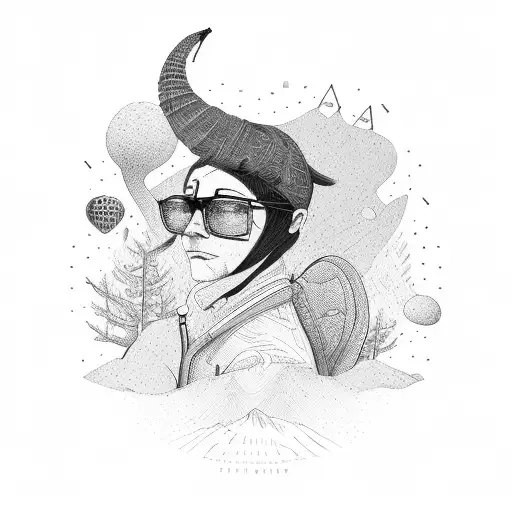 bicycle traveler gravel outdoor tattoo design idea