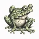 frog with hooch bootle tattoo design idea