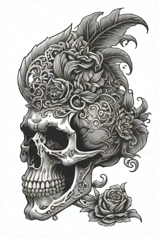 skull tattoo design idea