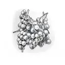 one whole triangular cluster of grapes tattoo design idea