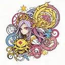 Combine elements from 'No Game No Life' and 'Overlord' to create a unique fantasy-themed tattoo design tattoo design idea