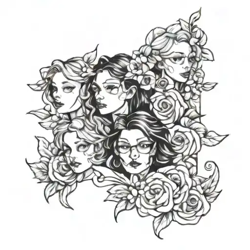 piper, Addie, Remi, Maggie tattoo design idea