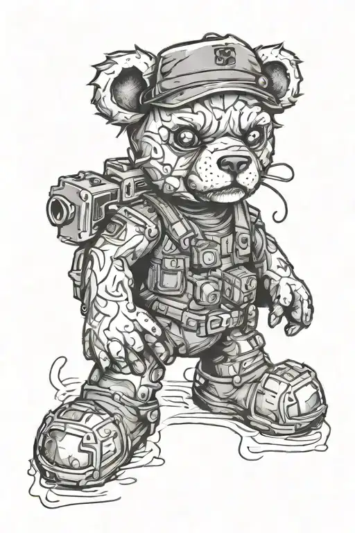 Call of Duty Zombies mystery box perks Teddy bear tattoo design idea