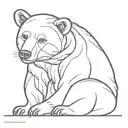 Moth moon bear tattoo design idea