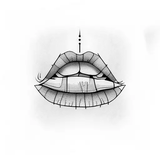 lips tattoo design idea