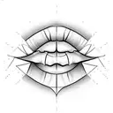 lips tattoo design idea