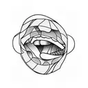 lips tattoo design idea