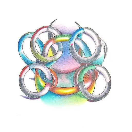 "3 RING" text which is a family saying that means family. i have 5 siblings tattoo design idea