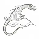 loch ness monster tattoo design idea