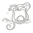 loch ness monster tattoo design idea
