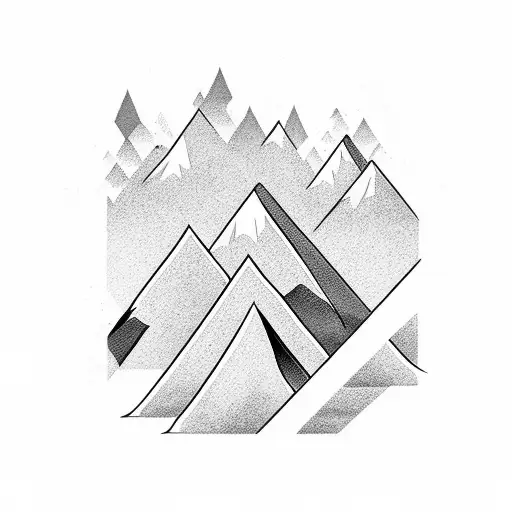 snowboard free mountain  tattoo design idea