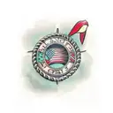 broken chains tattoo design idea