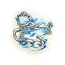 broken chains tattoo design idea