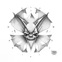 robin death bat miss tattoo design idea