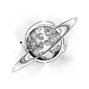planet tattoo design idea