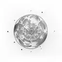 planet tattoo design idea