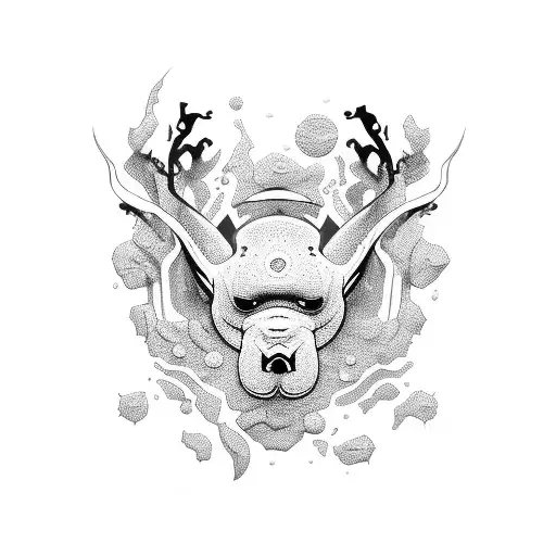 Polvo cósmico entre os astros tattoo design idea