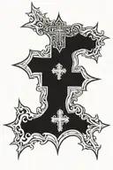 heavy is the crown,so i cede to the cross tattoo design idea
