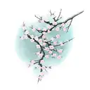 Cherry Blossom Tree Branch tattoo design idea