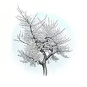 Cherry Blossom Tree Branch tattoo design idea