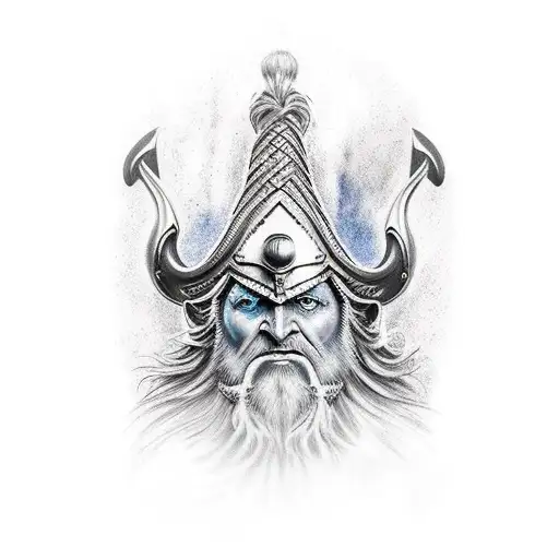 Odin in Valhalla tattoo design idea