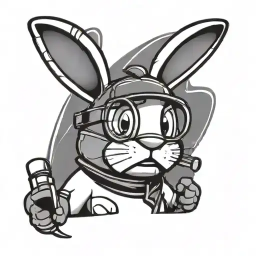 Cartoon Rabbids tattoo design idea