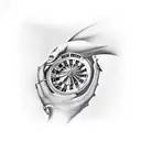 roulette on forearm tattoo design idea