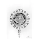 roulette on forearm tattoo design idea