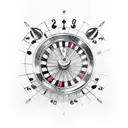 roulette on forearm tattoo design idea