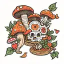 autism Minecraft mushroom stew combined tattoo design idea