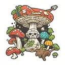 autism Minecraft mushroom stew combined tattoo design idea