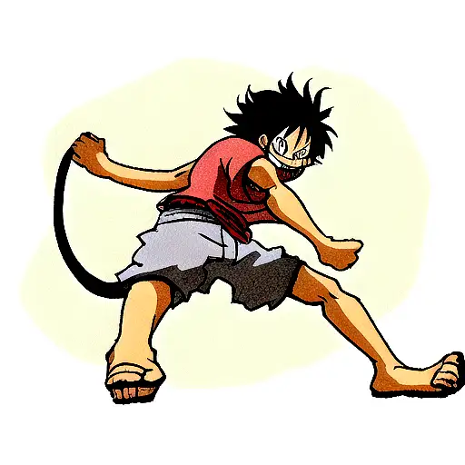 monkey d luffy tattoo design idea