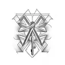 old key  tattoo design idea